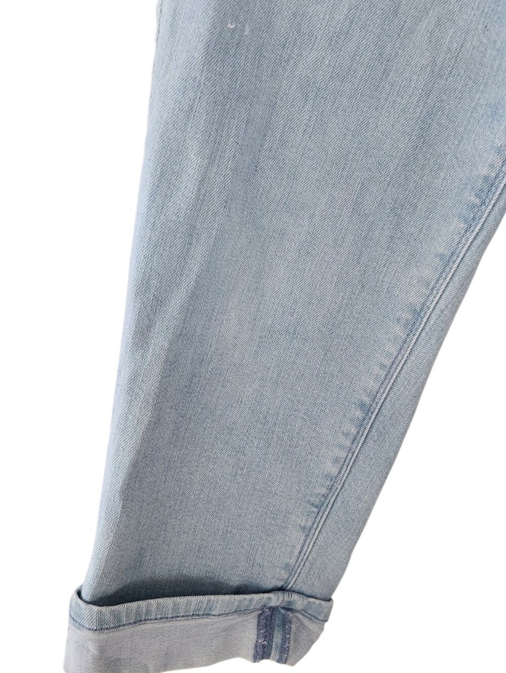 J Jill Blue Denim Cropped Cuffed Capris Stretch High-rise Zip Fly Cuffed Size 12 - Picture 4 of 16